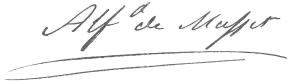 Signature de Alfred de Musset