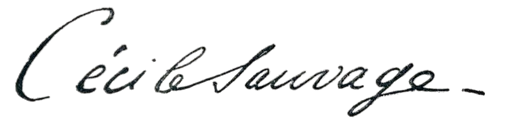 Signature de Cécile Sauvage