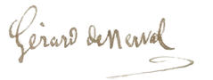 Signature de Gérard de Nerval