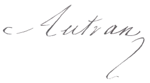 Signature de Joseph Autran