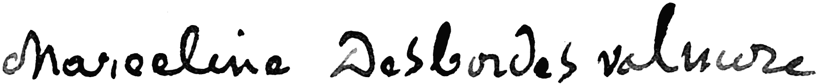 Signature de Marceline Desbordes-Valmore