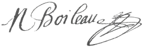Signature de Nicolas Boileau
