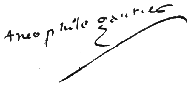 Signature de Théophile Gautier